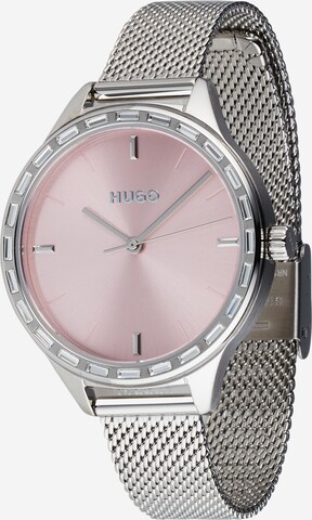 HUGO - Reloj analógico en plata: frente