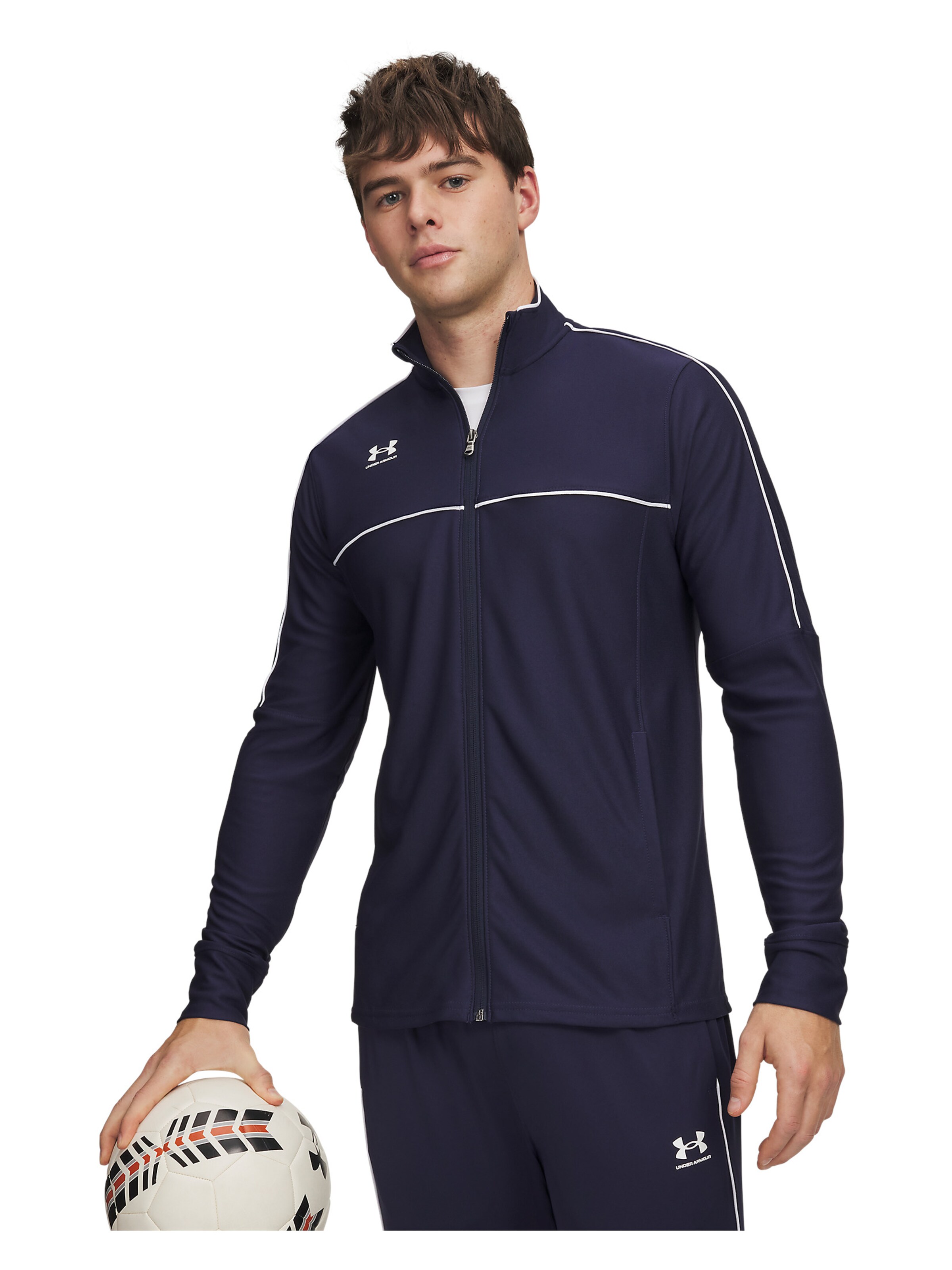 UNDER ARMOUR Training Jacket 'Challenger' in Blue: front
