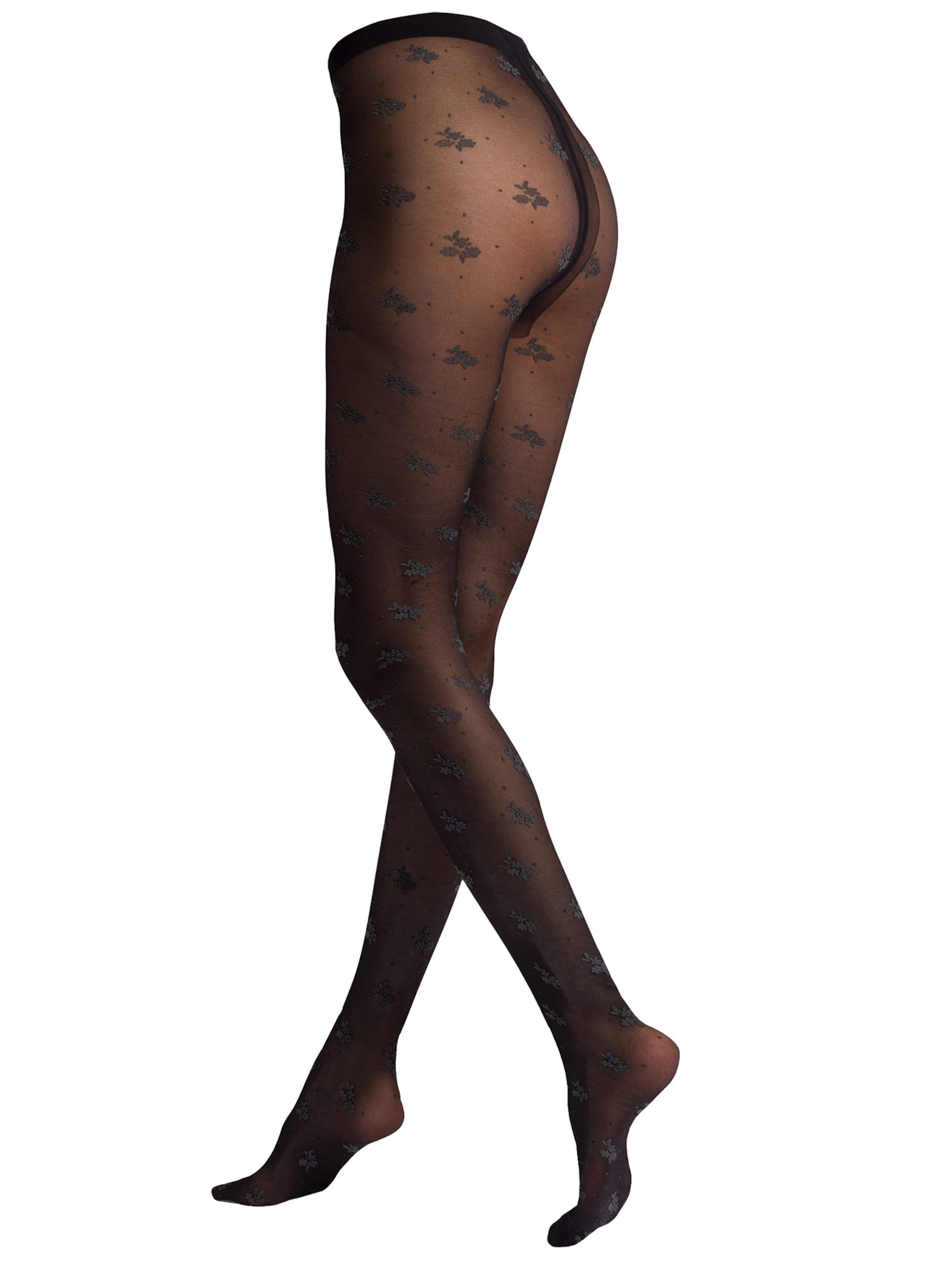 KUNERT Collants 'Romantic Love' en S-M en bleu / noir, Vue avec produit