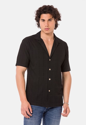 Redbridge Regular fit Button Up Shirt 'Wrexham' in Black: front