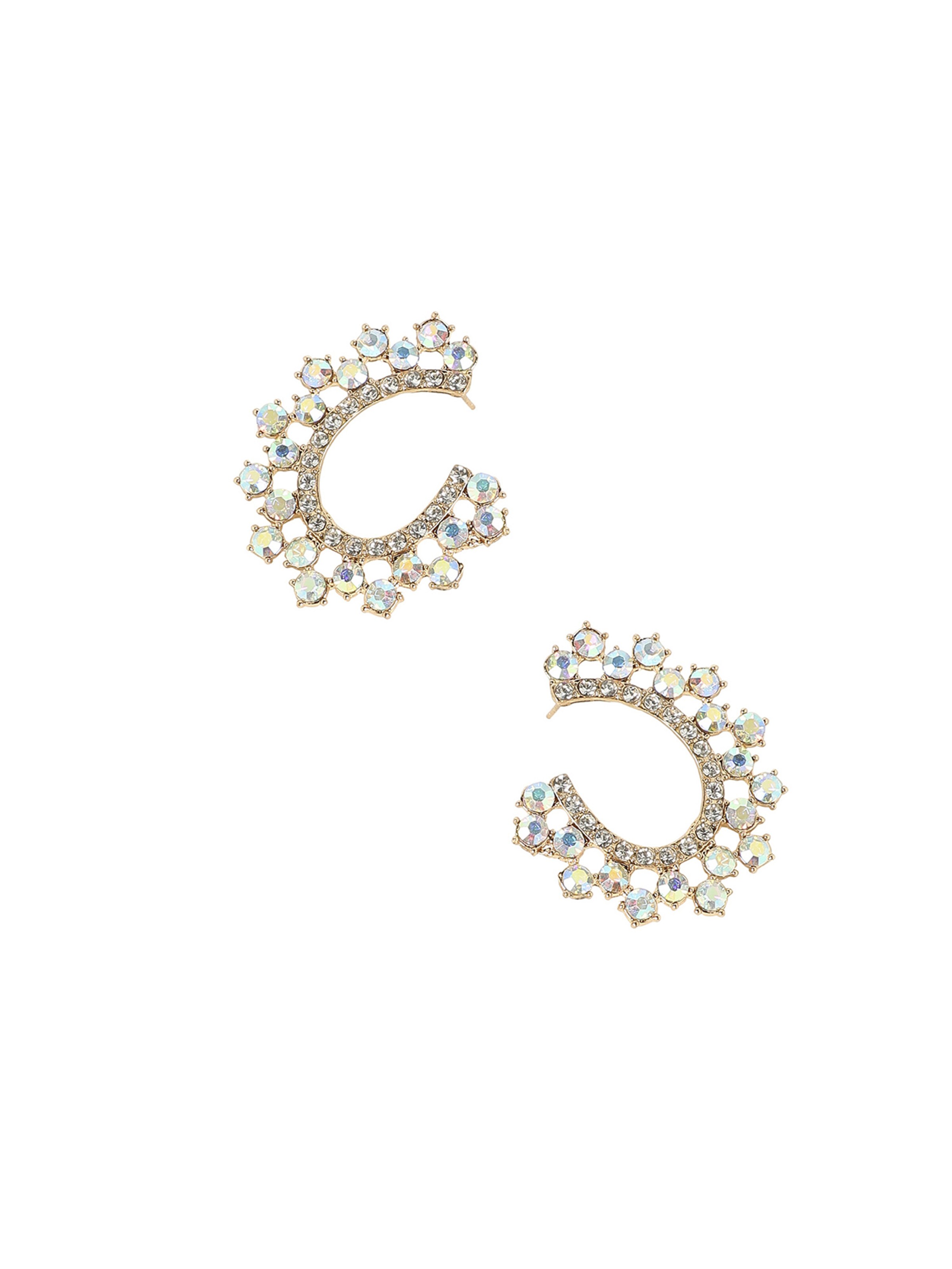 SOHI Серьги 'Farana' в Серебристый: спереди