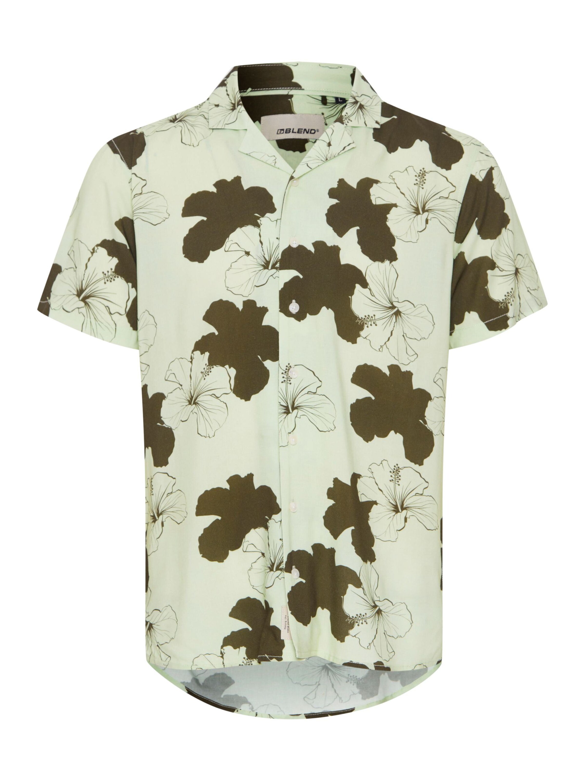BLEND Regular fit Overhemd in Groen: voorkant