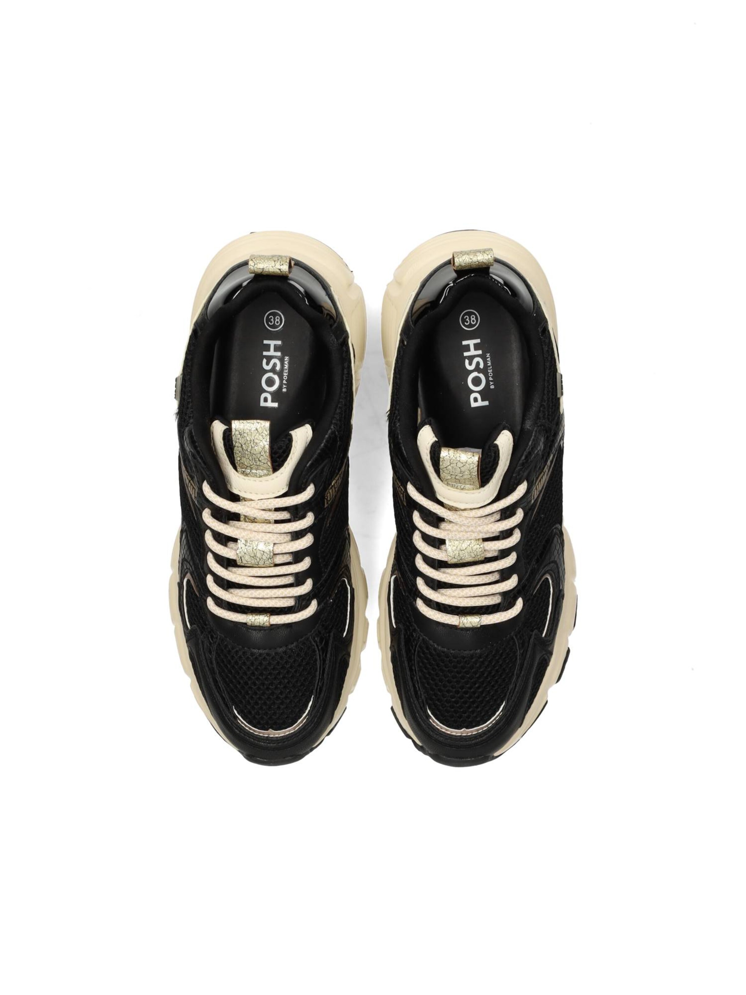 Baskets basses POSH by Poelman en noir