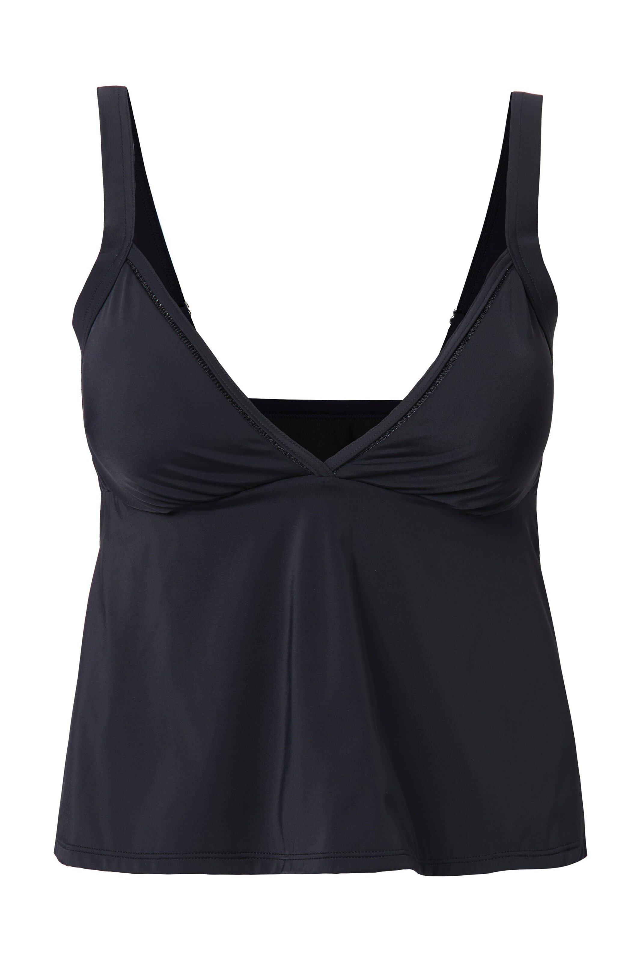 Studio Untold Triangel Tankinitop in Zwart: voorkant