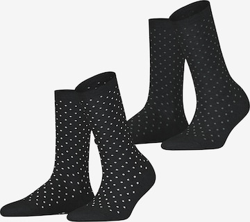 ESPRIT Socken 'Fine Dot 2-Pack' in Schwarz: Vorderseite