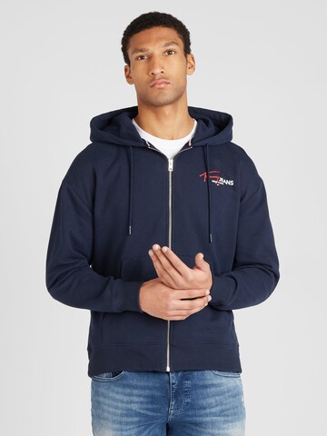 Tommy Jeans Mikina – modrá