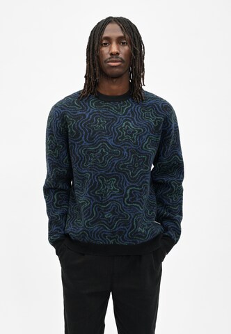 Pull-over 'Scribbles' Cleptomanicx en bleu : devant