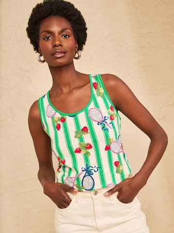 Top di love & roses in verde