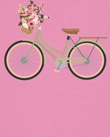 Maglietta 'Damenfahrrad' di Watapparel in rosa