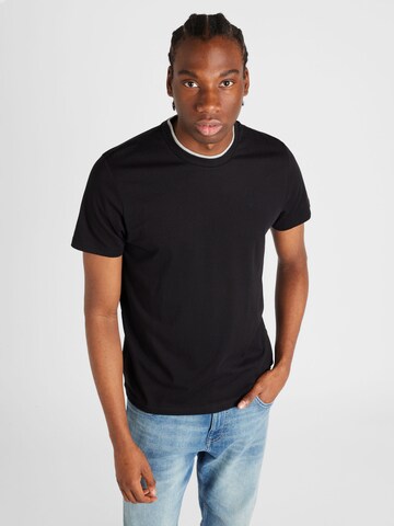 T-Shirt QS en noir : devant