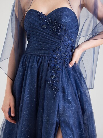 Robe de soirée mascara en bleu