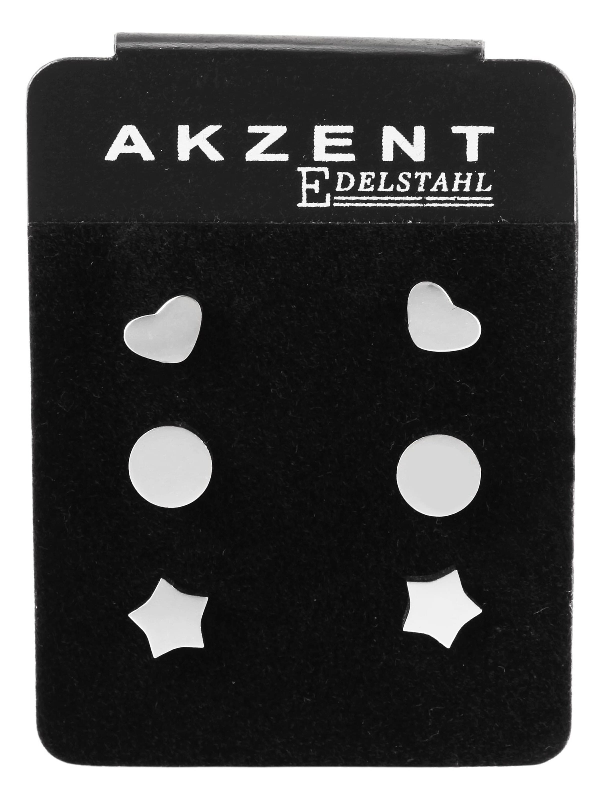 Akzent Ohrringe 'Malee, hautverträglich'‌‌‌‌‌‌‌‌‌ in Silber: Vorderseite