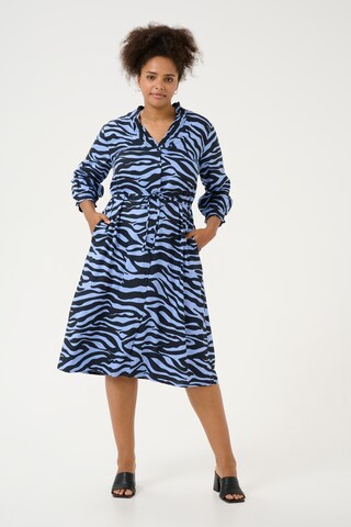 Robe 'KColena' KAFFE CURVE en bleu : devant