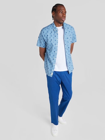 BLEND Slim fit Button Up Shirt in Blue