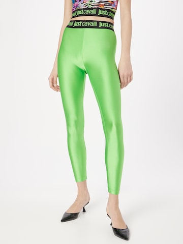 Just Cavalli - Skinny Leggings en verde: frente