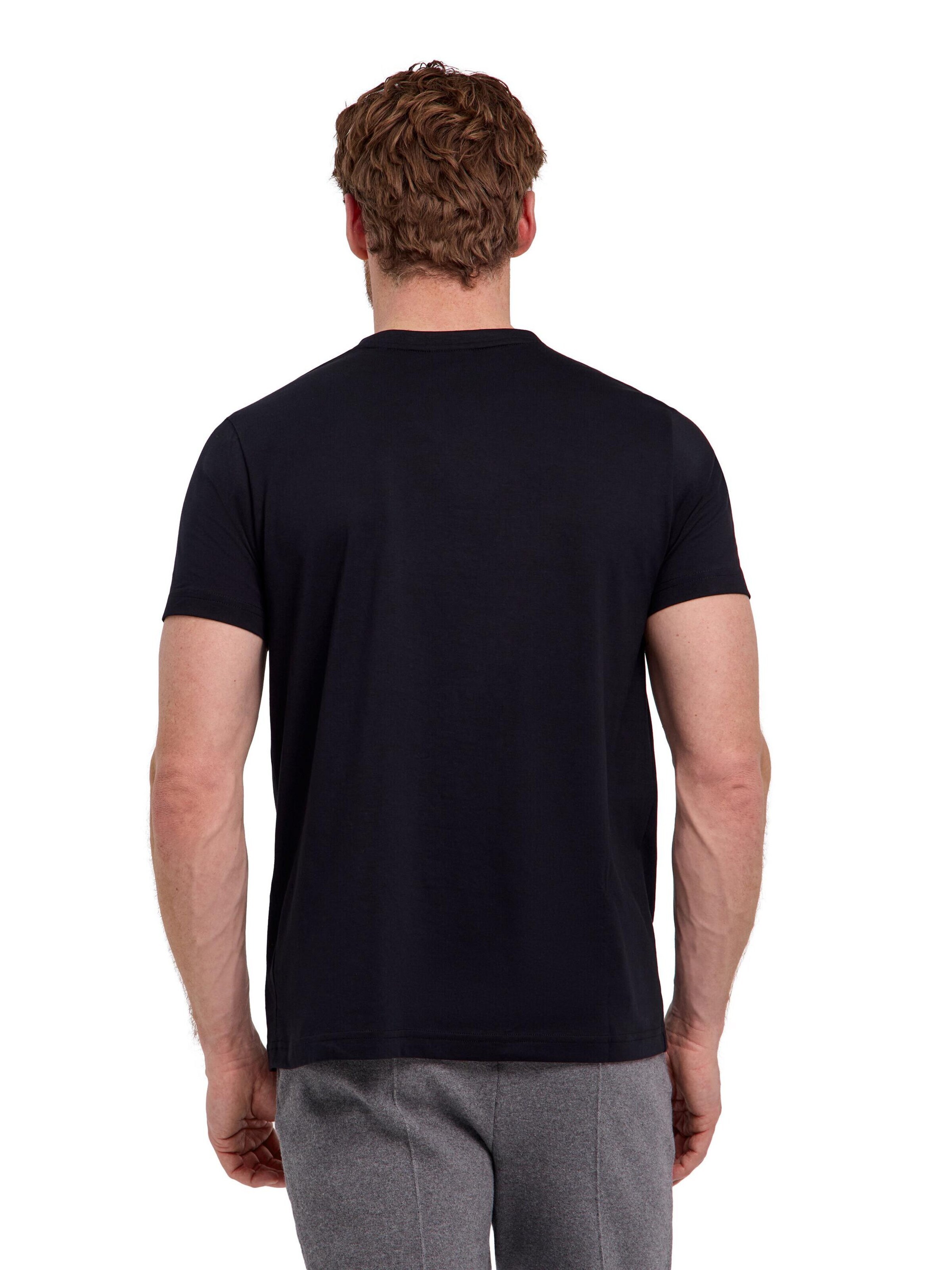 FALKE Shirt 'Essential Cotton'‌‌‌ in Schwarz