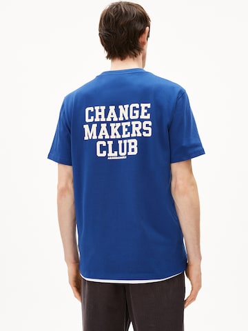 ARMEDANGELS T-Shirt 'MAARKOS CHANGEMAKERS' in Blau: Vorderseite