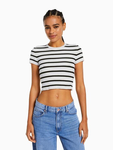 Bershka Shirt in White: front