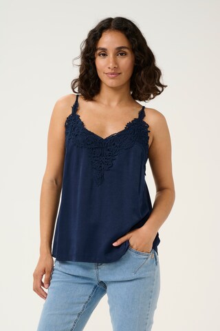 Haut 'Anna' Cream en bleu : devant