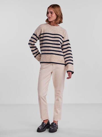 PIECES Sweater 'LINE' in Beige