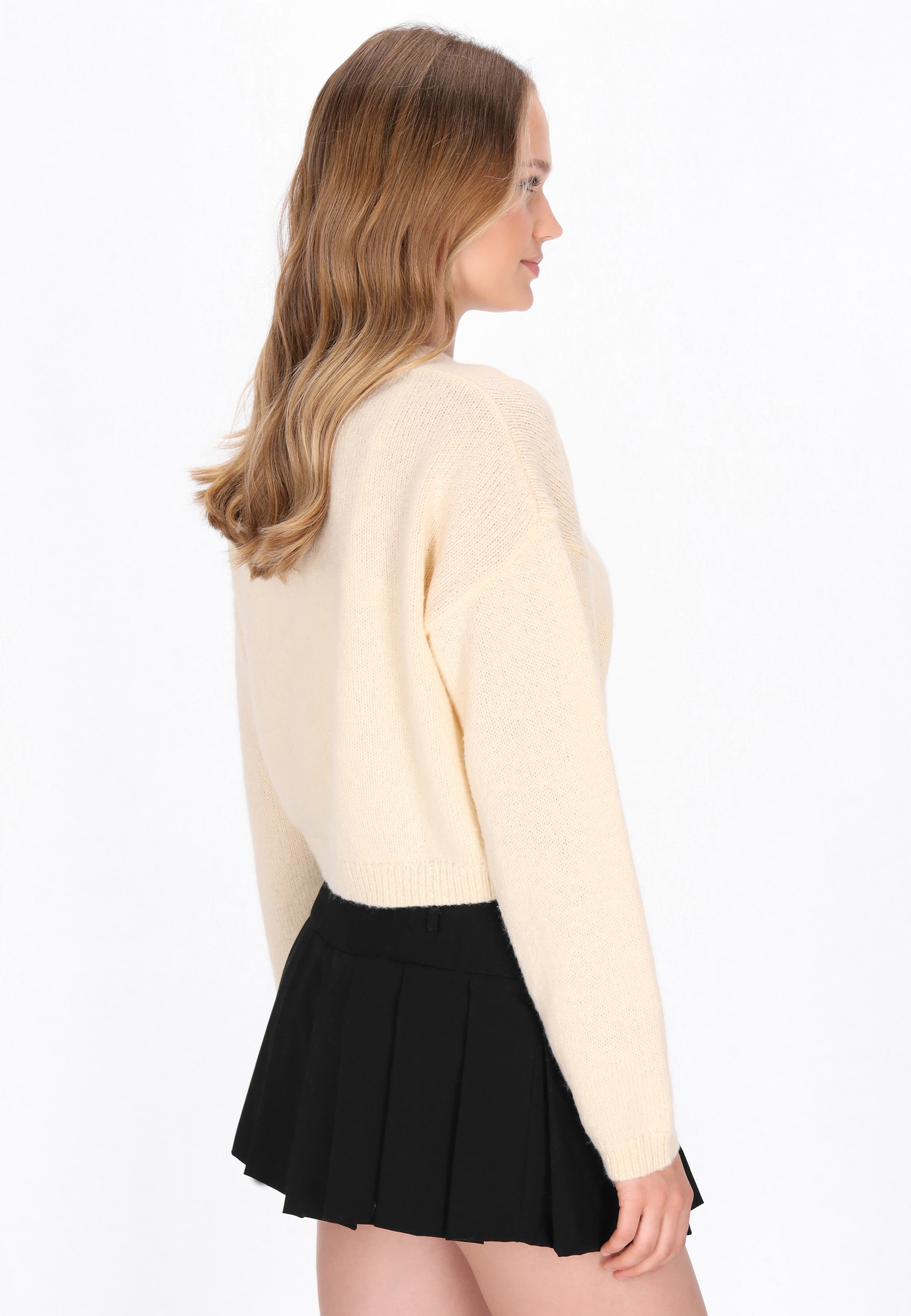Pull-over swirly en blanc