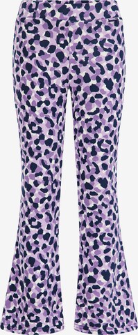 WE Fashion Flared Leggings in Lila: voorkant
