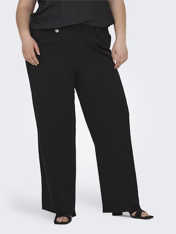 ONLY Carmakoma Wide leg Pleat-Front Pants 'Sania' in Black: front