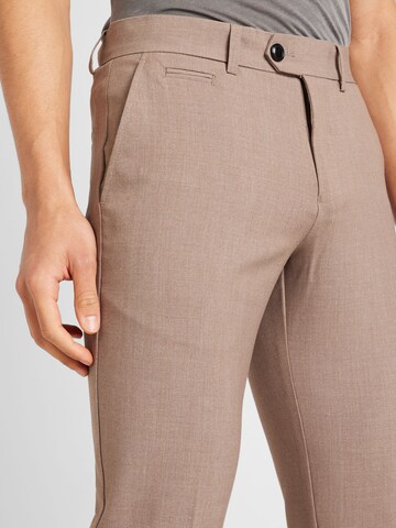 Lindbergh Slimfit Broek 'Club' in Beige