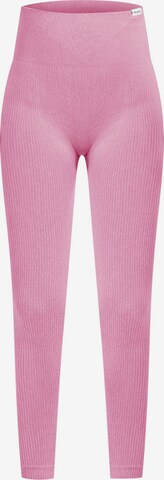 Pantalon de sport Smilodox en rose : devant
