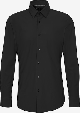 Chemise 'Hank' BOSS Black en noir : devant