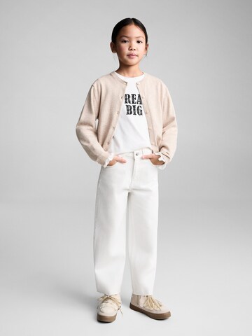 MANGO KIDS Shirt 'BONJOUR' in White
