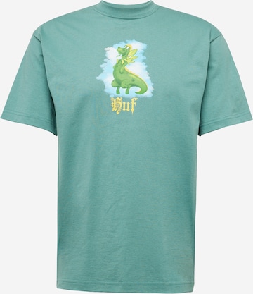 HUF T-Shirt 'Fairy Tale' in Grün: predná strana