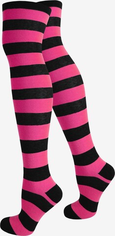 Chaussettes montantes normani en rose : devant