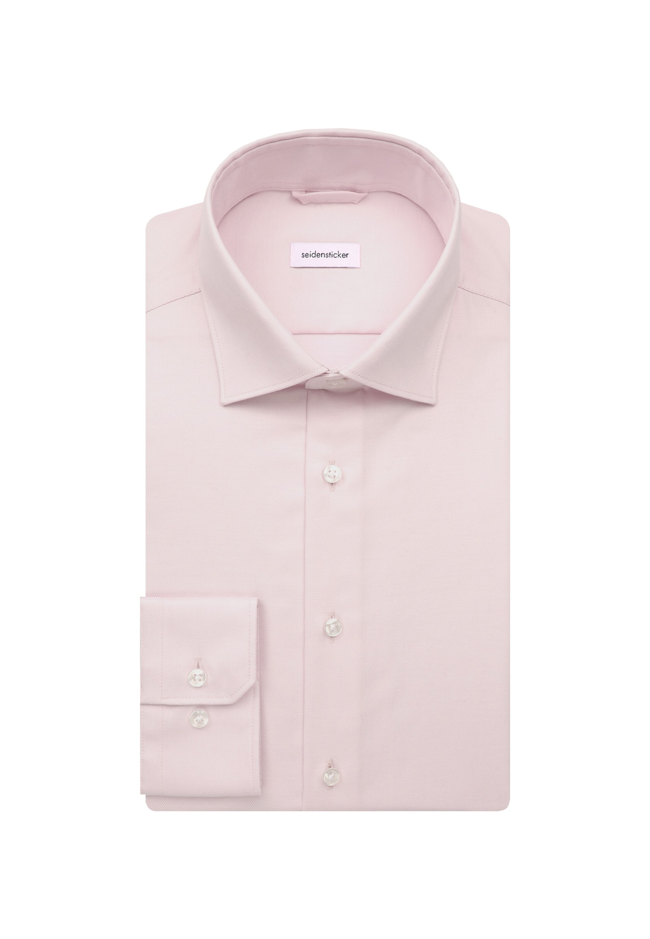 SEIDENSTICKER Slim Fit Hemd 'Schwarze Rose' in Pink