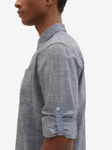 Coupe regular Chemise TOM TAILOR en bleu