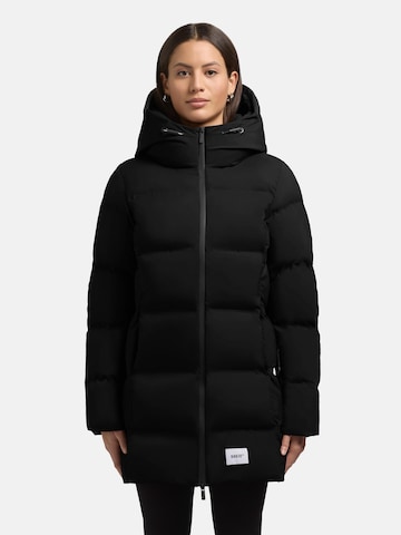 khujo Wintermantel 'Tanare4' in Schwarz: Vorderseite