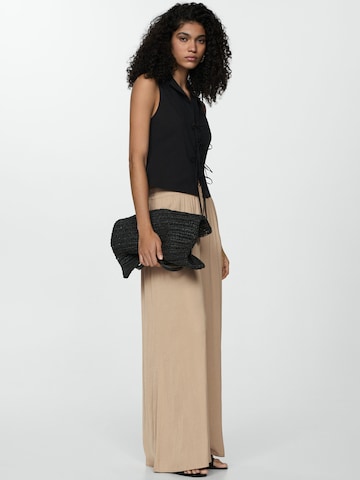 MANGO Wide Leg Bukser 'MOON' i beige
