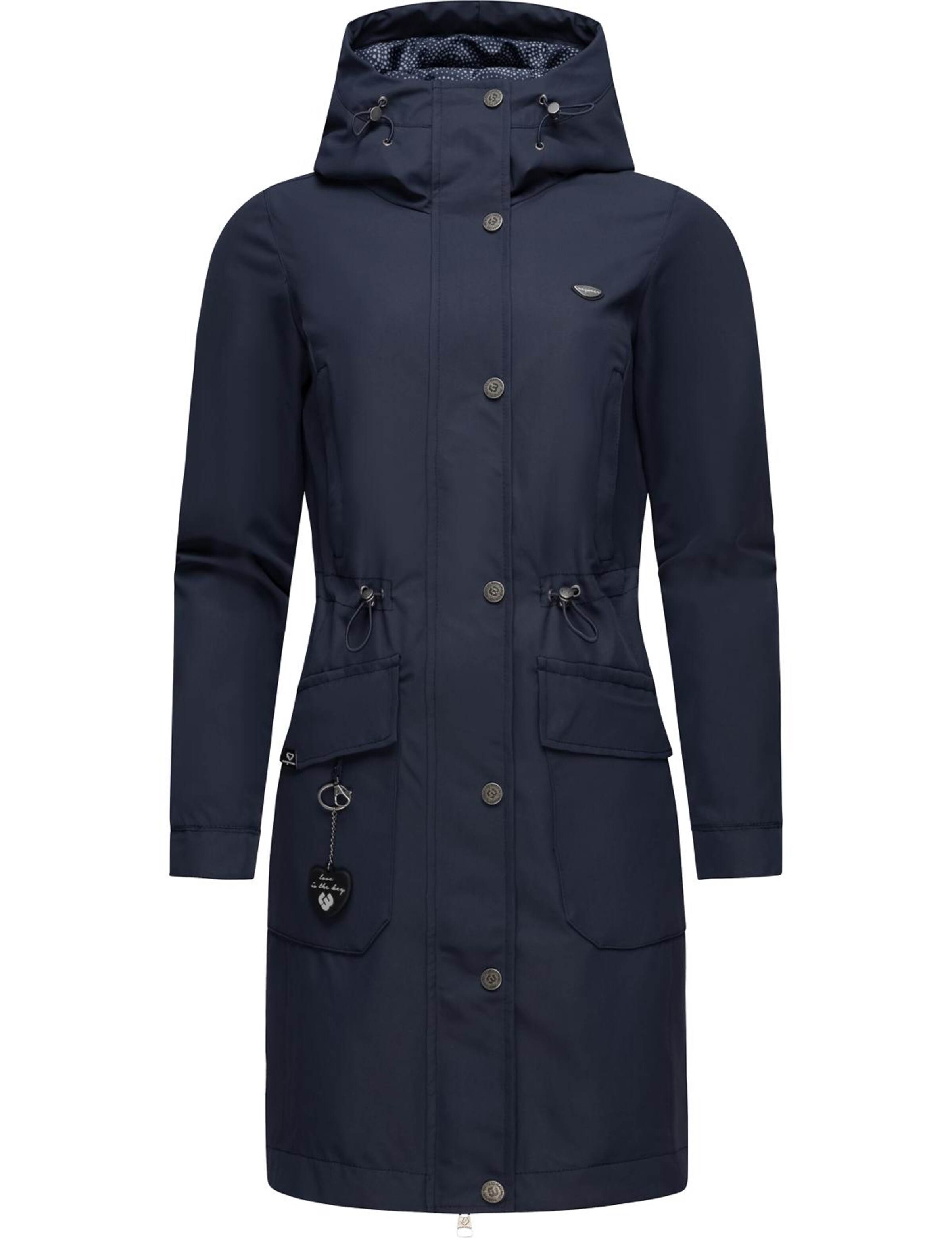 Ragwear Between-seasons parka in Blue: front