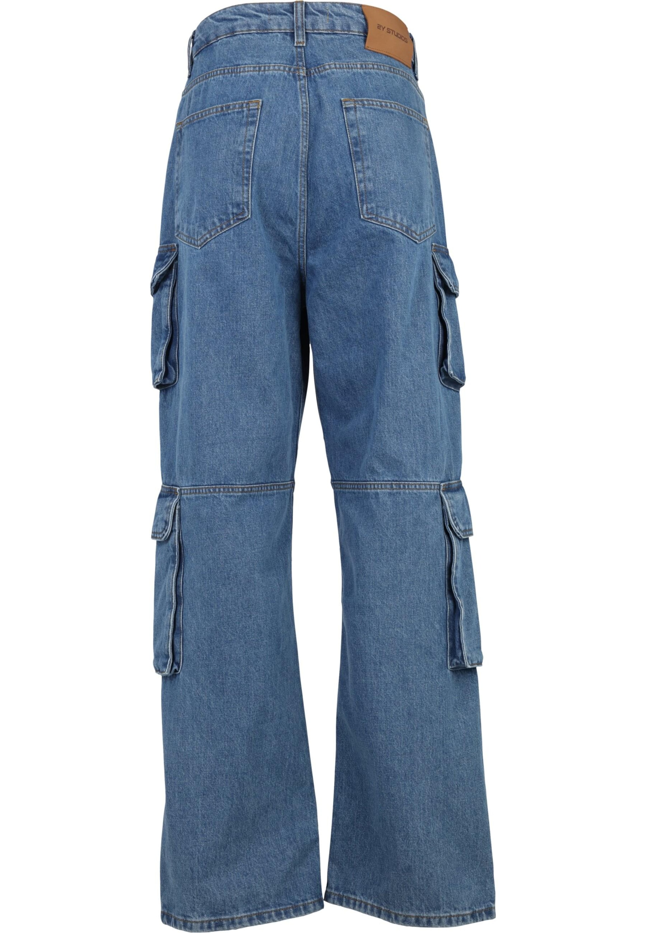 Loosefit Jeans cargo 'Aidan' di 2Y Studios in blu