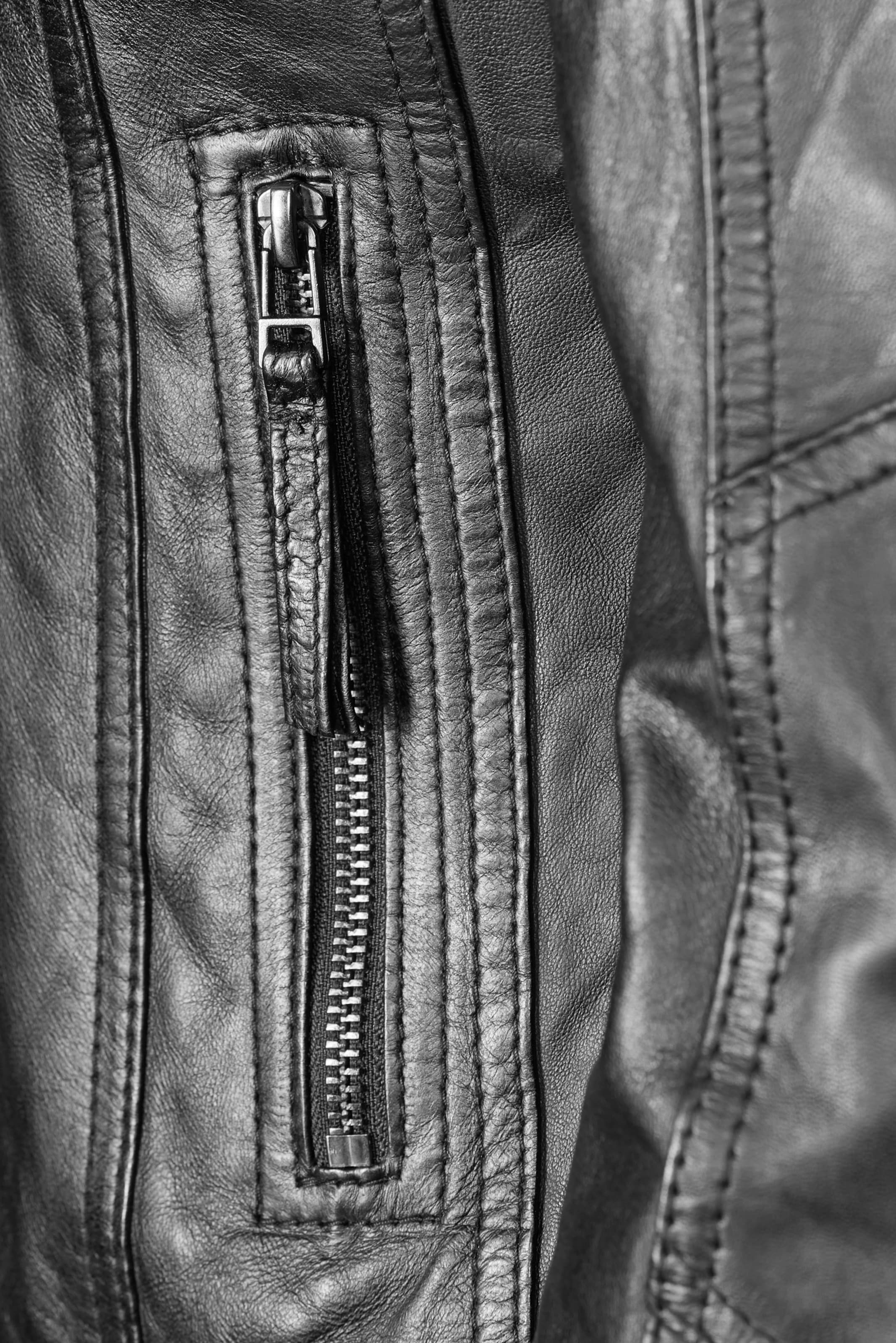 Apple of Eden Lederjacke AOE-142 in Schwarz
