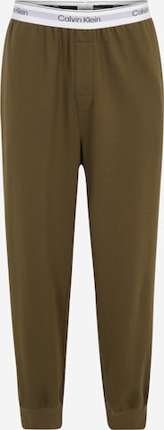 Calvin Klein Zúžený Kalhoty – zelená: přední strana