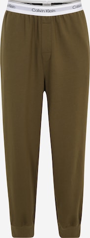 Calvin Klein Tapered Broek in Groen: voorkant