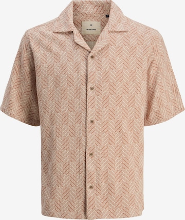 JACK & JONES Button Up Shirt 'JPRBLUVincent' in Orange: front
