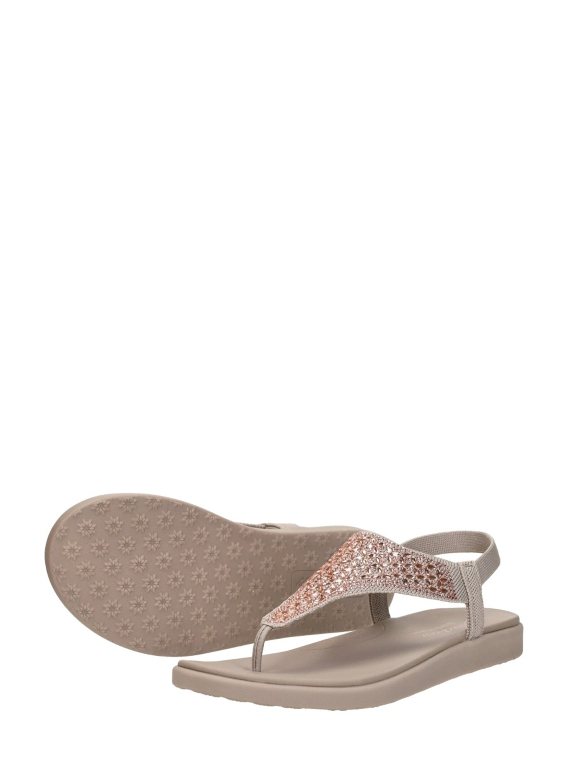SKECHERS Teenslipper 'Meditation Luxe' in Grijs
