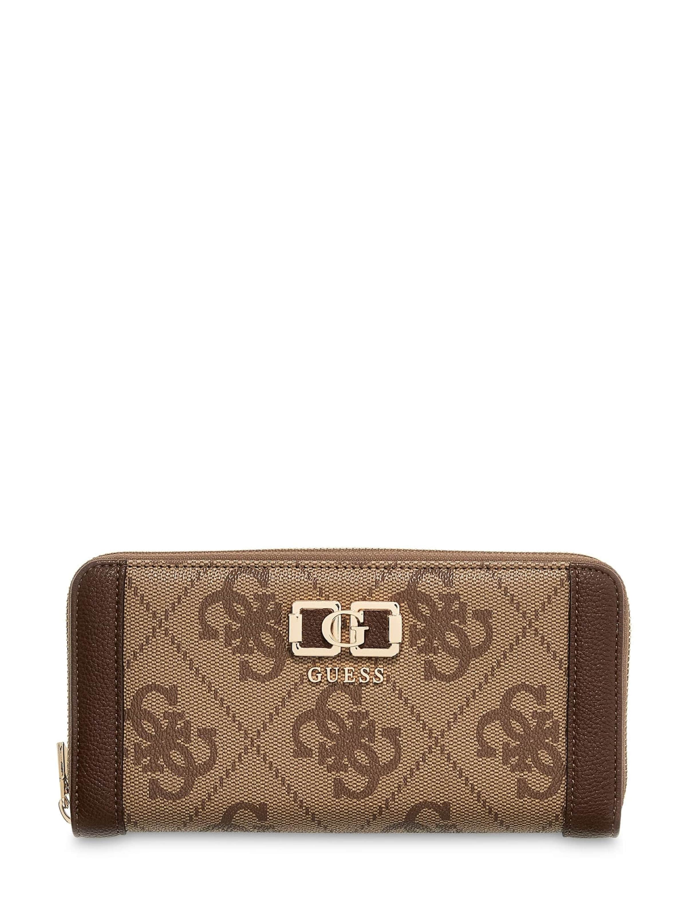 GUESS Wallet 'Karnilla' in Brown: front