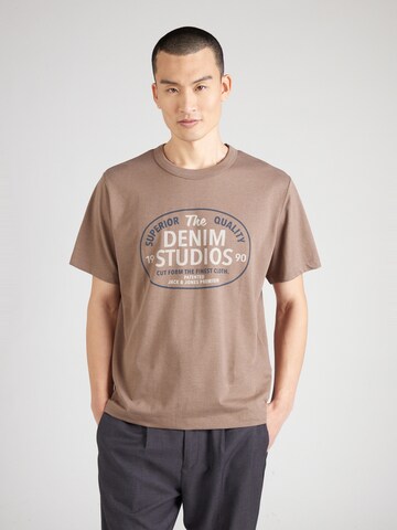 Jack & Jones Premium T-shirt 'JPRBLURASHFORD' i brun: framsida
