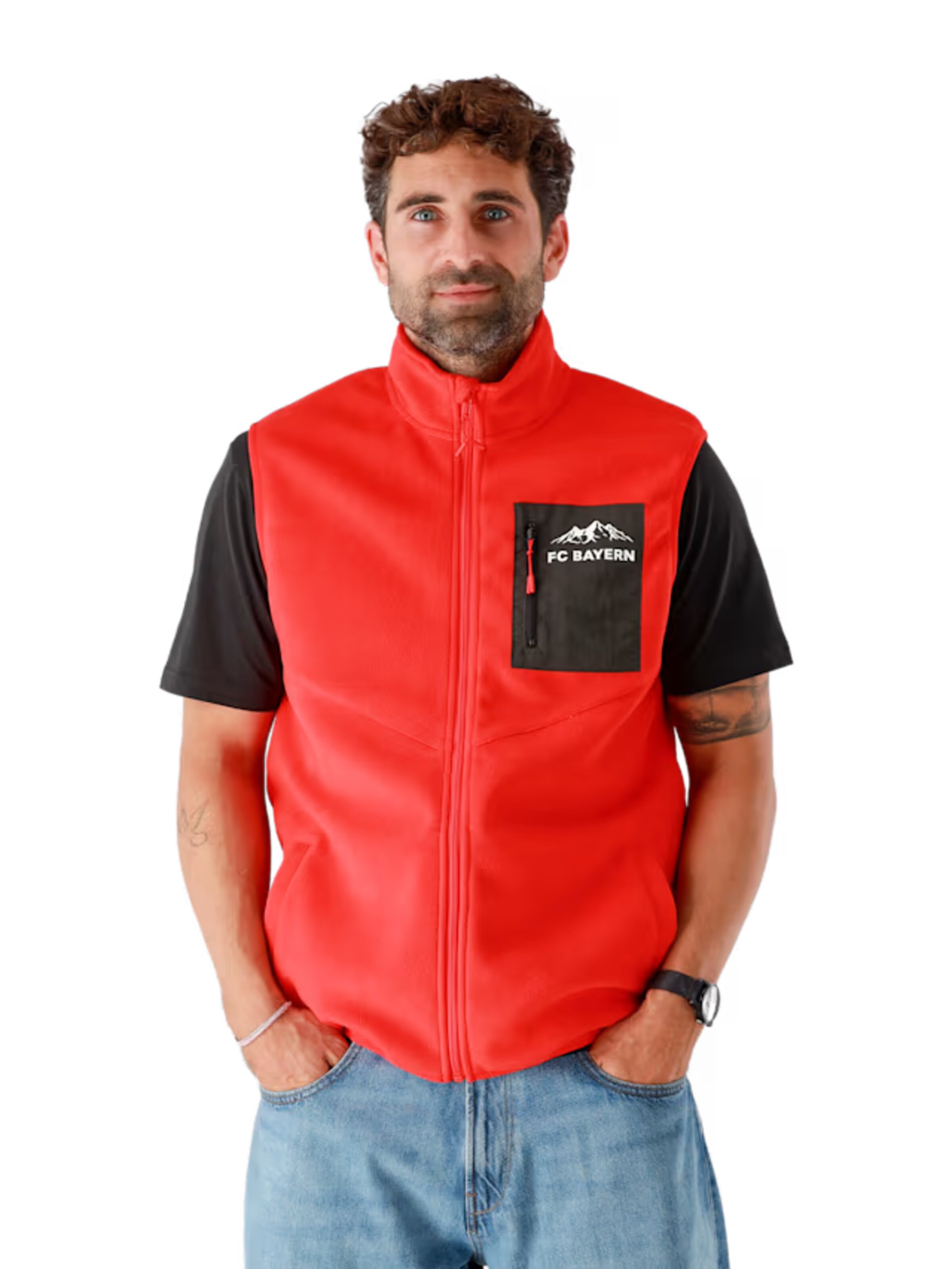 FC BAYERN MÜNCHEN Vest in Red: front