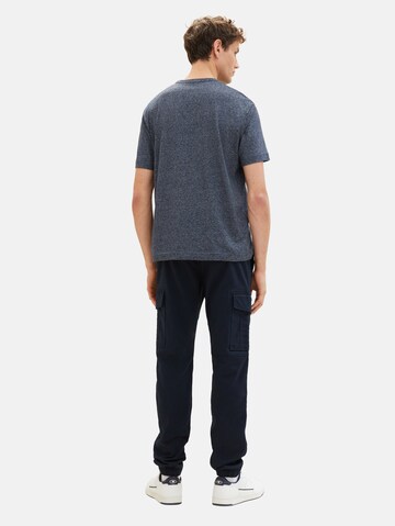 TOM TAILOR Tapered Cargobroek in Blauw