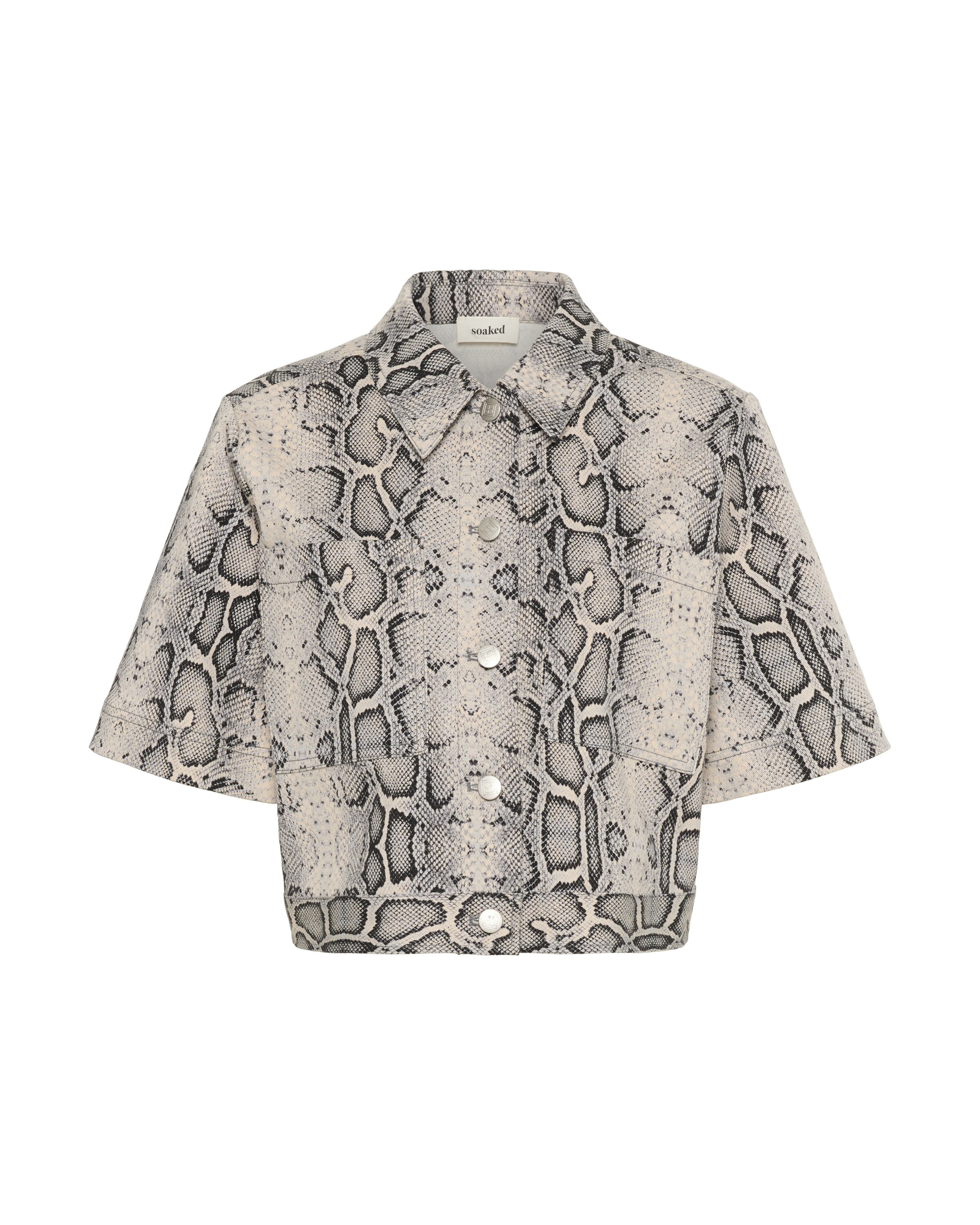 SOAKED IN LUXURY Blouse 'Sandja' in Grijs: voorkant