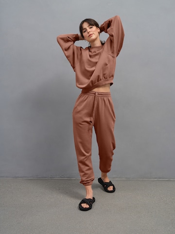 A LOT LESS Sweatshirt 'Haven' in Brown